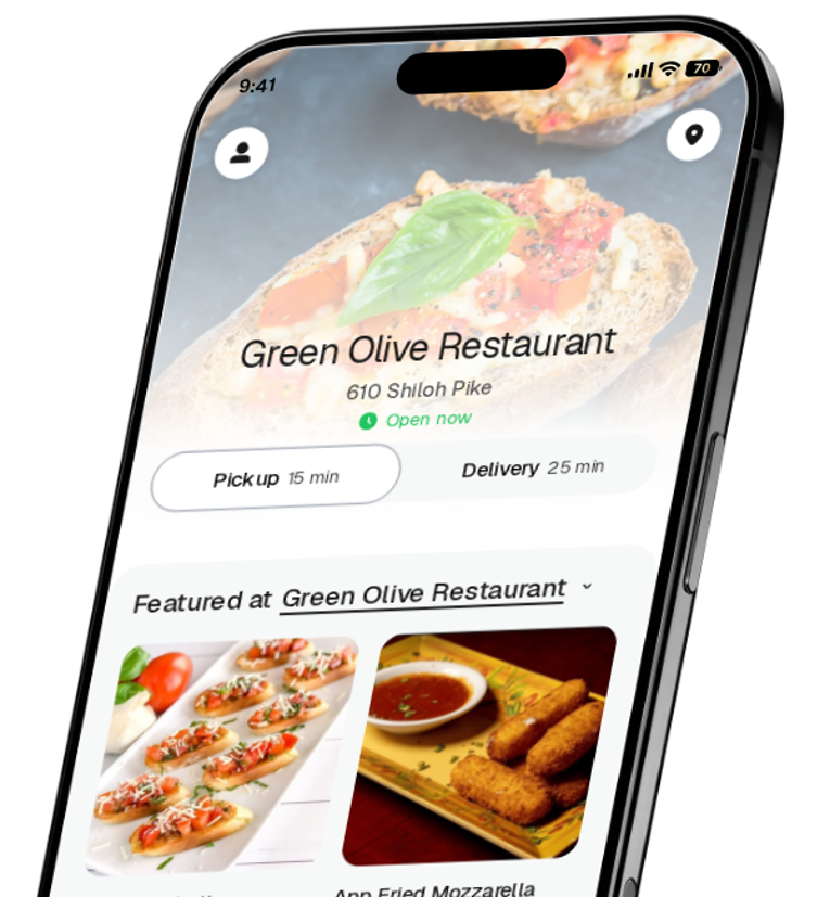 Green Olive Restaurant app preview